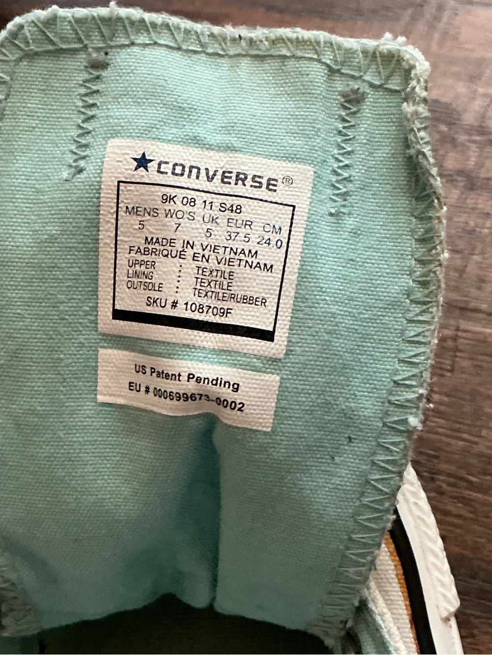 Converse Chuck Taylor All Star Double Tongue Low Top Sneakers M/5 W/7 - Picture 4 of 4